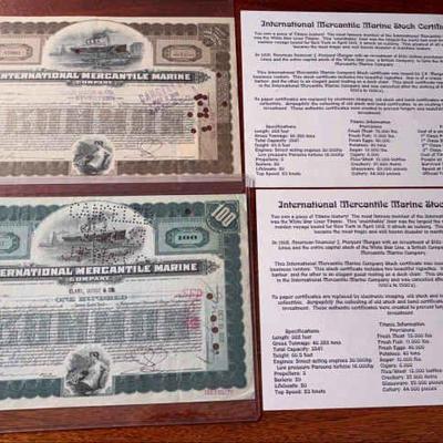 International mercantile marine stock certificates