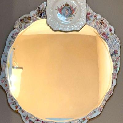 Custom made queen elizabeth" porcelain framed mirro