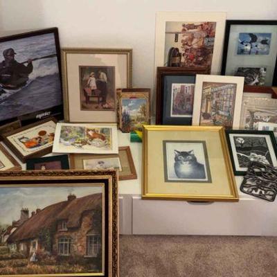 A mix of prints original artwork