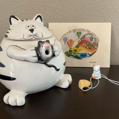 Kitty cat teapot and roberta photo print