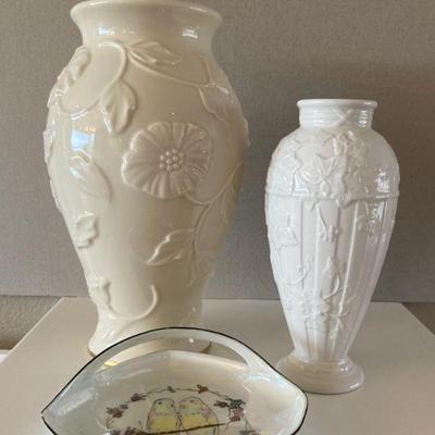 Lenox and wedgwood vases