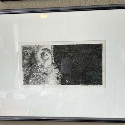 David d mitchell original pencil drawing
