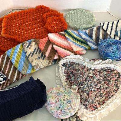 Needle Work, Placemats, Potholders, Other Handmade Goods