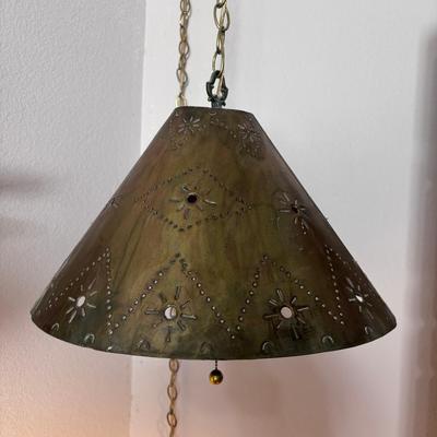 Punched Tin Corded Hanging Light