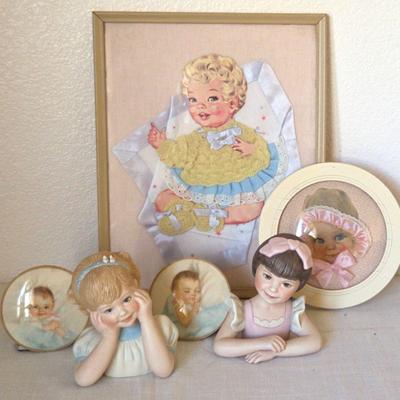 Marie Osmond Porcelain Doll Busts &  4 Pieces Complementary Art (Bilderacks)