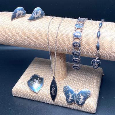 Vintage Siam Niello Mekkala Goddess Lightning Sterling Silver Collection