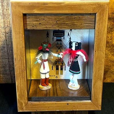 Wooden Kachina Shadow Box 