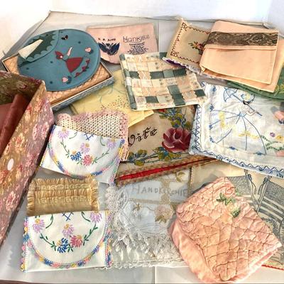 1950s/60s Handkerchiefs & More Handkerchief Holders