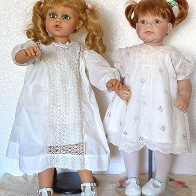 Two Vintage Standing Toddler Dolls by Lee Middleton & William Tung