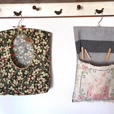 Vintage Cloth Clothes Pin Bags