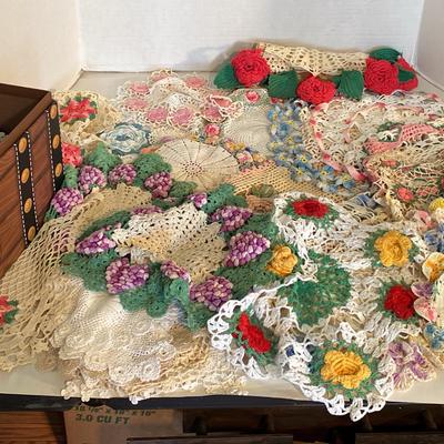 Vintage, Colorful, Crocheted Doilies