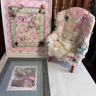 Vintage Doily Doll Chair, Jody Bergsma Its a Jungle Out There +