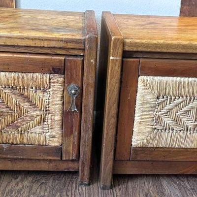 (2) Lane Legendary Seagrass Front Side Tables