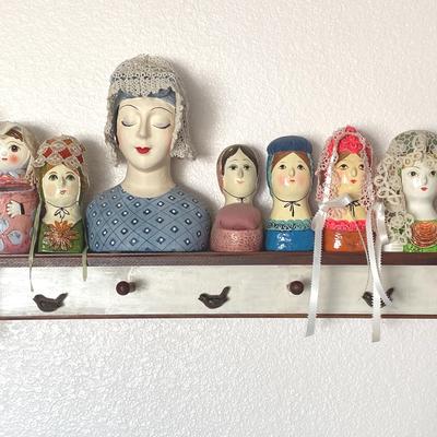 Vintage Gemma Taccogna Style Ladies Busts – Pincushions, Banks & Lipstick Holders
