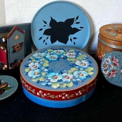 Tole Painted Wood Decor - Hand Made