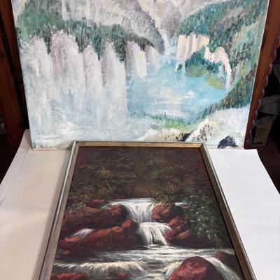 Sedona Water Fall & Mountain Paintings