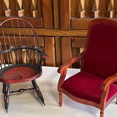 (2) Adorable Doll Chairs