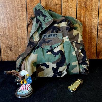Army Jacket And WWII Knife
