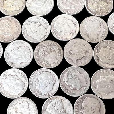 All Pre 1965 90% silver dimes! 
