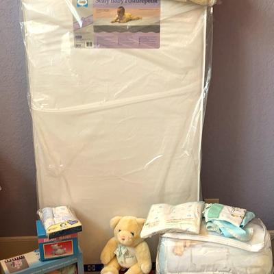 Sealy Baby Posturepedic Mattress With Bedding & Decorations