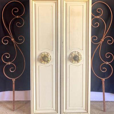 Vintage cabinet (can be built-in) + wrought iron decorative pieces