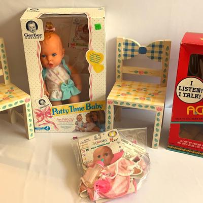 Potty Time Baby,  HG Bear, Chairs &  and Doll Feeding Sets