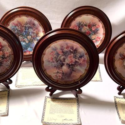 Set Of 7 Framed Plates - W.S. George - Lena Liu’s Flower Fairies Collection - Numbered