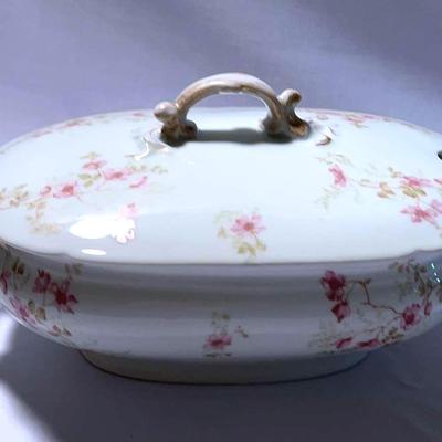 Vintage Haviland Limoges Covered Oval Serving Dish