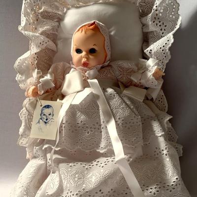 Gerber Baby Doll Christening Gown With Bonnet & Basket (VINTAGE)