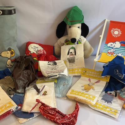Snoopy Doll With Clothing, Chair And Bag