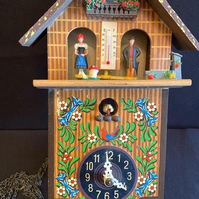 Vintage, German Toggili  weather house Clock 