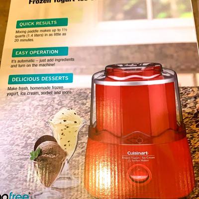 Cuisinart, Frozen Yogurt, Ice Cream And Sorbet Maker One And A Half Quarts