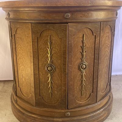 Vintage Drum Accent Table, Circa 1970s