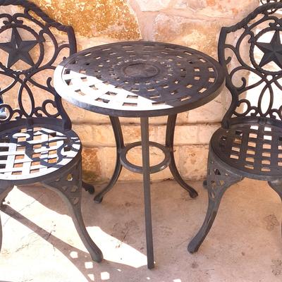 Wrought Iron Texas STAR Table and Chairs (2) set - Lot 2