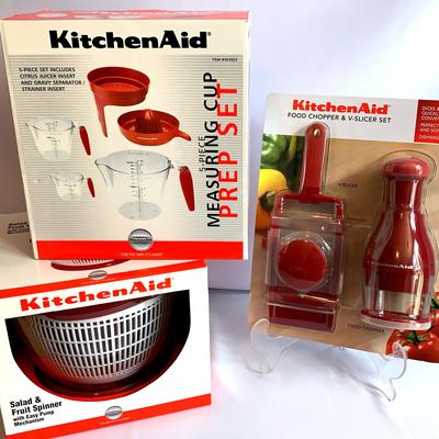 KitchenAid Lot Salad spinner, Food, Chopper, Measuring Set