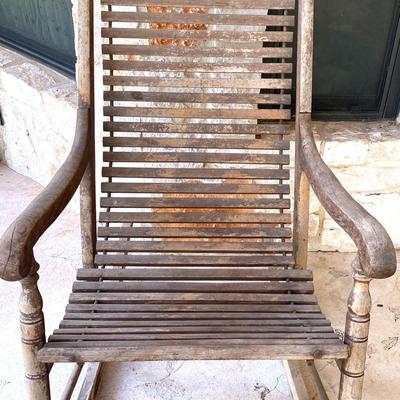 Vintage Slat Rocking chair 