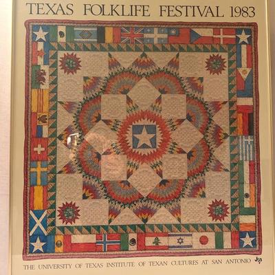 1983 Folklife Festival Professionally framed poster 