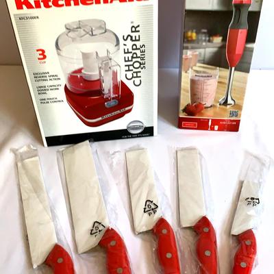 Kitchenaid Chopper Hand Blender Plus 5 Piece Knife Set