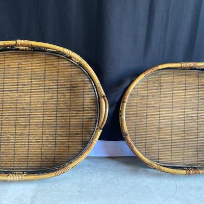 Wood And Metal Serving Trays - very sturdy, good quality