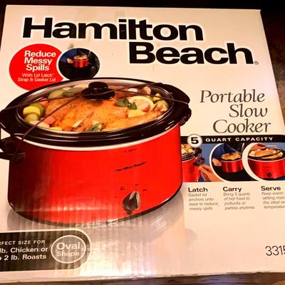 Hamilton Beach Portable Slow Cooker 5 Quart Capacity