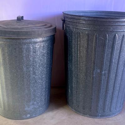 Galvanized metal bins 