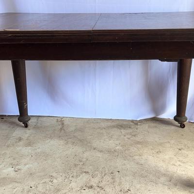 Vintage/Antique Wood Table On Wheels