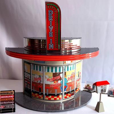 Hallmark Kitty Car Corner Collection Corner Drive-In with Sign  & Menu Station