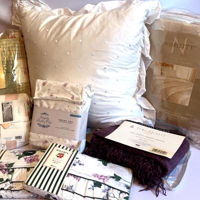 Collection Of Twin Size Bedding : Comforter, Sheets, Sham, Quilt, Euro Pillow & Afghan