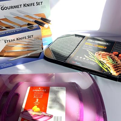 Ready To Grill? Mixed Lot Of Gourmet Knives And Grill Accessories