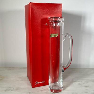 Baccarat Pitcher | Martini pitcher with top and original sticker. - h. 16 x dia. 3 in