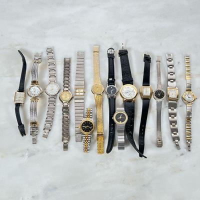 (14pc) Fashion watches | Ladies quartz watches. Brands include but not limited to Xanadu, Lafayette, Michele, Charles Raymond and...