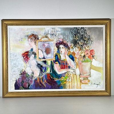 Batia Magal (Israel, b. 1953), Painting | Oil on canvas Signed lower right. - h. 29.5 x w. 41.5 in (frame)

