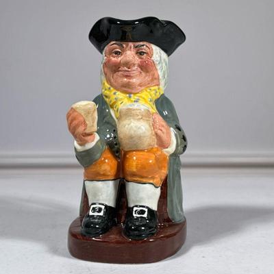 Royal Doulton Toby Jug | Royal Doulton Happy John colonial figure creamer, marked on bottom. - h. 6 x w. 4 in

