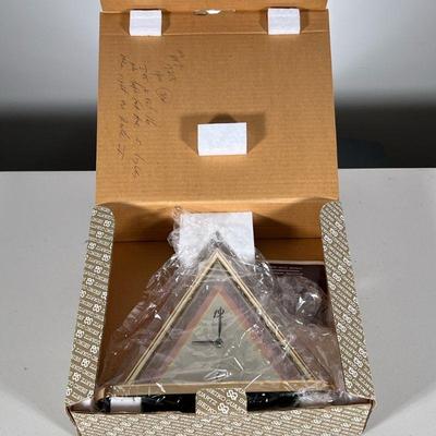 [NIB] Seiko Quartz Triangular Clock | Clock h. 7.5. - h. 10.5 x w. 12 x d. 3 in (box)

